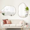 Irregular Wall Mirror Metal Frame Asymmetrical Mirror Decorative Vanity Mirror