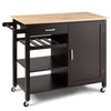 Kitchen Island Cart Rolling Storage Trolley Cart Wooden Kitchen Serving Utility
