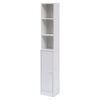 Modern Bathroom Tall Cabinet with Storage Shelf&Door Corner Shelf Bookshelf