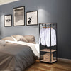 Clothes Rail Dress Garment Hanging Display Stand Rack Unit with Storage Shelves