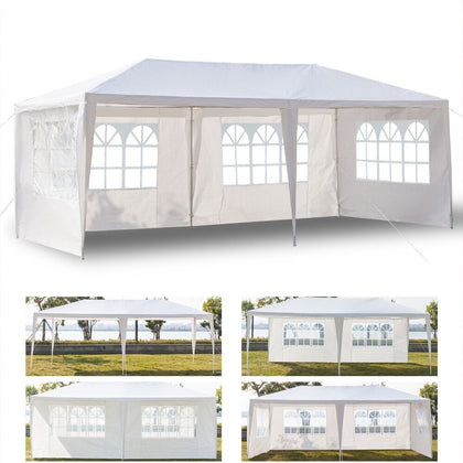 10'X20' Outdoor Party Tent Canopy Patio Wedding Gazebo w/ 4 Removable Sidewalls