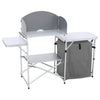 Aluminium Camping Table Folding Storage Kitchen Unit Outdoor Cook Station w/Bag