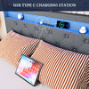4FT6 OTTOMAN STORAGE BED FRAME WITH USB PORT & LED LIGHT & BLUETOOTH SPEAKER