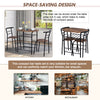3Pcs Dining Table and Chairs Set for Kitchen Dining Room Breakfast Furniture Set