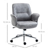 Swivel Computer Office Chair Mid Back Desk Chair Home Study Bedroom, Light Grey