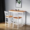 Bar Dining Table and 2 Chairs Set Breakfast Kitchen Solid Pine Wood Bistro Table