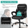 High Back Office Chair with Metal Base and Rocking Backrest