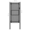 Garden Fence Gate Steel 1x2.5 m Anthracite