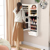 Costway 120cm LED Jewelry Mirror Cabinet Wall Mounted Jewelry Armoire Organizer