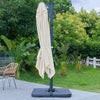 3*3m Large Roma Parasol Banana Cantilever Hanging Umbrella Outdoor Garden Patio