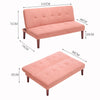 Modern Sofa Bed 2 Seater Pink Fabric Couch Settee Recliner Sleeper Living Room