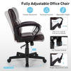 360° Swivel Office Computer Desk Chair Height Adjustable PU Leather Task Chair