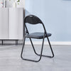Set of 2 Folding Chair Padded Faux Leather Chair Home Office Dining Chairs