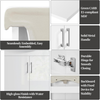 Bathroom Sink Vanity Cabinet Large Ceramic Basin Soft Close Storage White Floor