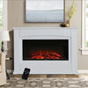 Electric Fireplace Inset Heater Burning Flame Surround Free Standing Remote Set