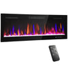 50" Wall Electric Fireplace, Slim Electric Fire, 1800W, Black