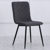 Set of 4 Grey Velvet Dining Chairs Modern Kitchen Chair Padded Seat Metal Legs