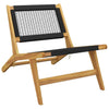 Solid Wood Teak Garden Chair with Footrest - Foldable Patio Lounger with M3J4