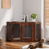 Wooden Indoor Corner Dog Crate Kennel Pet Furniture End Table Dog Cage House UK