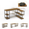 Mondeer L-Shape Computer Desk Corner Desk with 360 Degree Rotatable S-Shelf