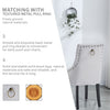 2pcs Grey Velvet Dining Chairs Button-Tufted Upholstered Armchairs with Rivets