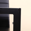 Compact Glass Dining Table 4 Seater 105cm in Length Black Home Kitchen Furniture