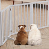 Wooden Pet Dog Folding Gate Fence Safety Barrier Divider Freestanding Doorway UK