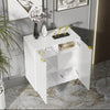 Sideboard Buffet Storage Cabinet with 6 Compartments Living Room Furniture White