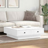 Coffee Table White 90x90x28 Engineered Wood G8R9