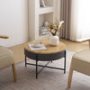 Modern Round Coffee Table with Storage for Living Room Sofa Side End Tables