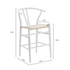 Dusk Jade Light Beige & Natural Cord Set of 2 Bar Stools RRP £599