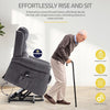 Recliner Armchair Electric Lift & Tilt Assist Chair Faux Leather Grey Mocha