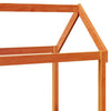 Day Bed with Roof Wax Brown 90x200 Solid Wood Pine M9U3