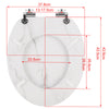 Toilet Seat Universal Soft Close Heavy Duty Bathroom Toilet Lid Cover w/ Fitting