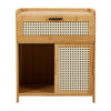 1 Drawer Compact Wooden Bedroom Bedside Cabinet Furniture Nightstand Side Table