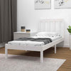 Bed Frame White Solid Wood Pine 90x200 cm