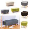 Linen Fabric Padded Stool Bench Footstool Pouffe Footrest Living Room Bedroom