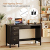 Computer Desk Modern Writing Desk with 3 Drawers-Black