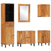5 Piece Bathroom Cabinet Set Solid Wood Acacia