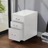 3 Drawers Mobile Filing Cabinet Home Office File Storage Small Bedside Table