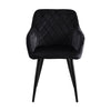 Set of 2 Armchairs Dining Chairs with Arms Velvet PU Faux Leather Chairs Kitchen