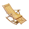 Reclining Sun Lounger Bamboo Deck Rocking Chair Bed Indoor Outdoor Folding Chair