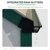 Polycarbonate Walk-in Garden Greenhouse w/ Double Sliding Door, Adjustable Vent