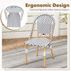 French Bistro Accent Chair Set of 2 Outdoor Armless Dining Chairs