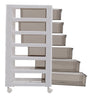 3-6Tier Plastic Chest of Drawers Bedside Cabinet Home Tidy Storage Shelving Unit