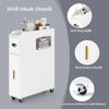 Small Bathroom Storage Cabinet with Toilet Brush Holder-White
