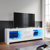 160cm High Gloss Black TV Unit Cabinet Stand with RGB LED Light Storage Drawers
