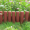Set of 5 Brown Plastic Palisade Garden Edging Plant Border Fence Hammer-in Lawn