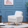 Modern Accent Chair Sherpa Fabric Upholstered Leisure Armchair Single Sofa Chair