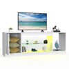 150cm High Gloss Floating TV Stand Unit Living Room LED Cabinet Storage Door Bqf